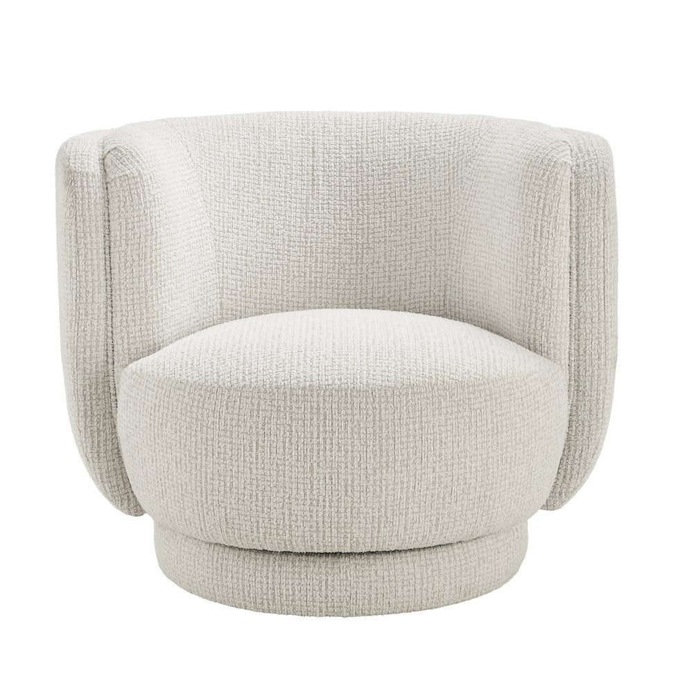 Veloura Swivel Accent Arm Chair - Mila Ivory