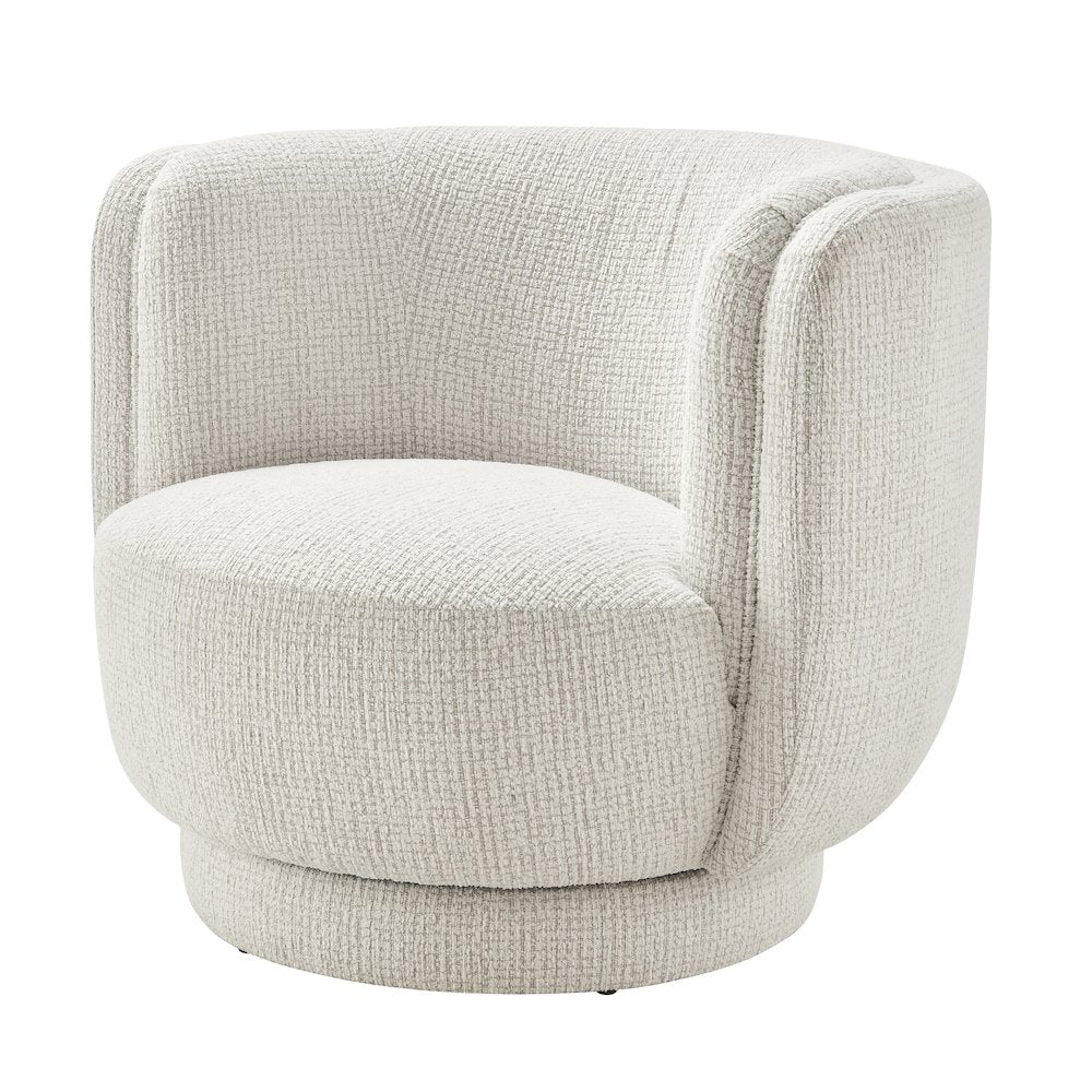 Veloura Swivel Accent Arm Chair - Mila Ivory