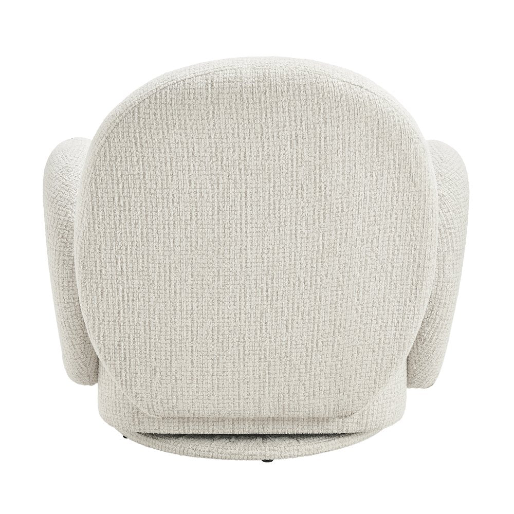Zoya Swivel Accent Arm Chair - Mila Ivory