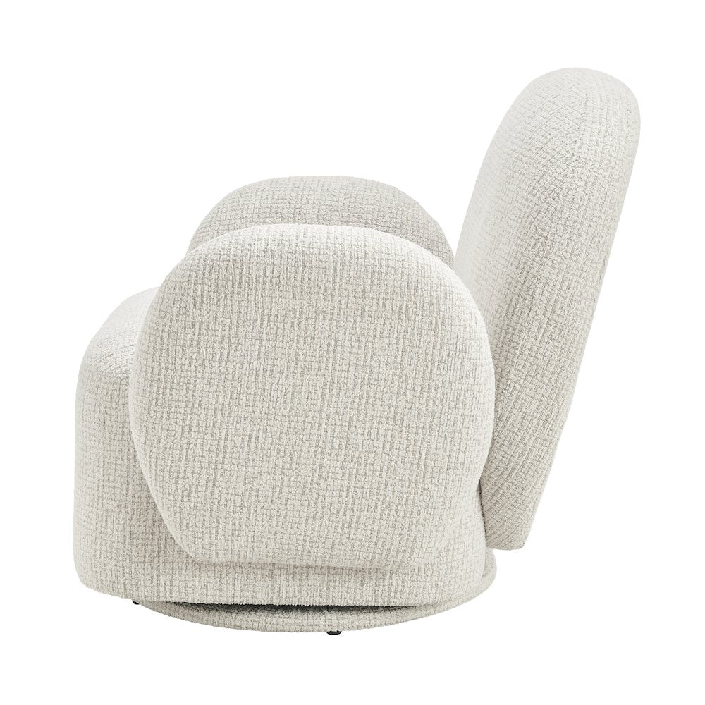 Zoya Swivel Accent Arm Chair - Mila Ivory
