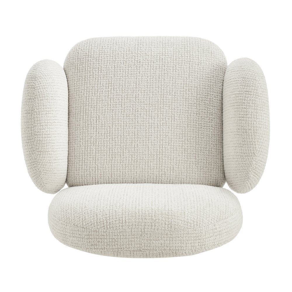 Zoya Swivel Accent Arm Chair - Mila Ivory