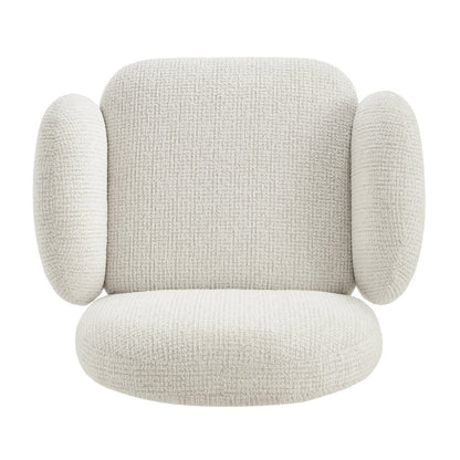 Zoya Swivel Accent Arm Chair - Mila Ivory