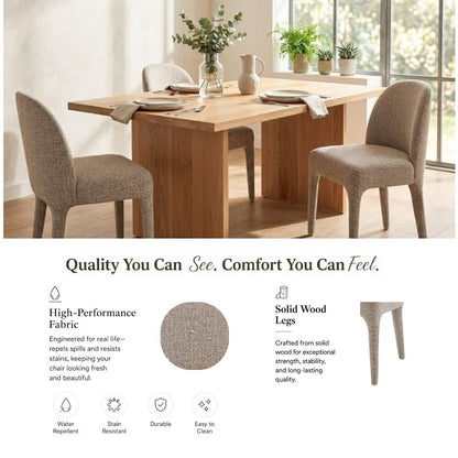 Orlin Dining Side Chair - Nara Sand Chenille - Set of 2