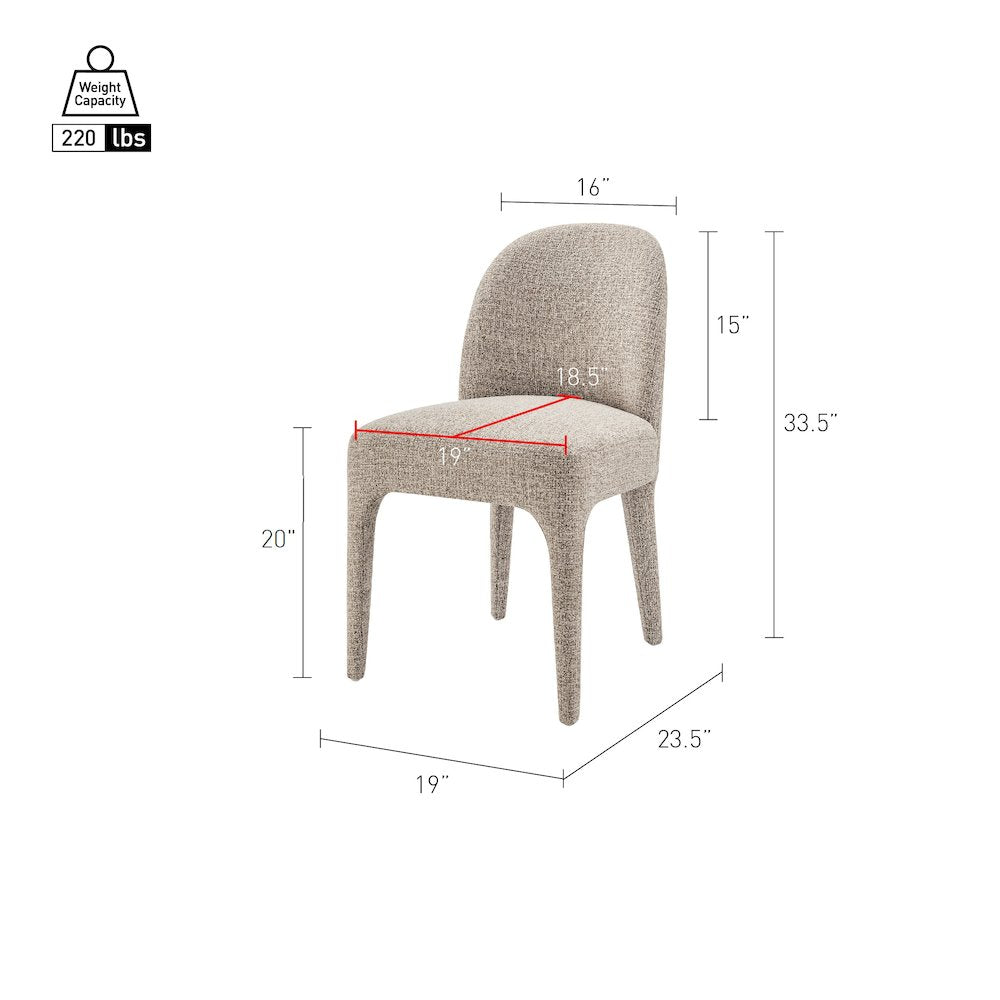 Orlin Dining Side Chair - Nara Sand Chenille - Set of 2