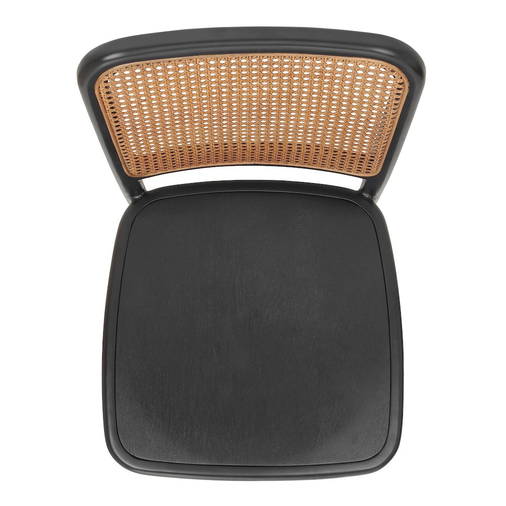 Sonora Rattan Dining Side Chair Wood Seat (Set of 2)