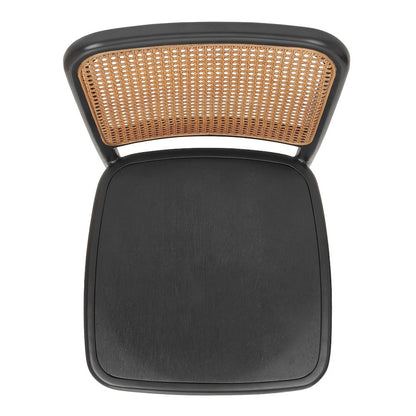 Sonora Rattan Dining Side Chair Wood Seat (Set of 2)