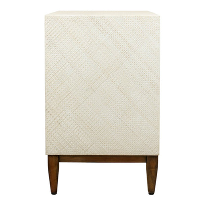 Brinley Nightstand/Side Table 3 Drawers Walnut Legs