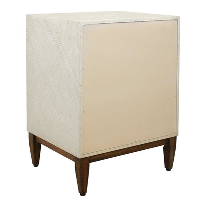 Brinley Nightstand/Side Table 3 Drawers Walnut Legs