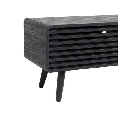 Wilson Slat Low TV Stand - 45.5"W x 14"D x 17.5"H - Black