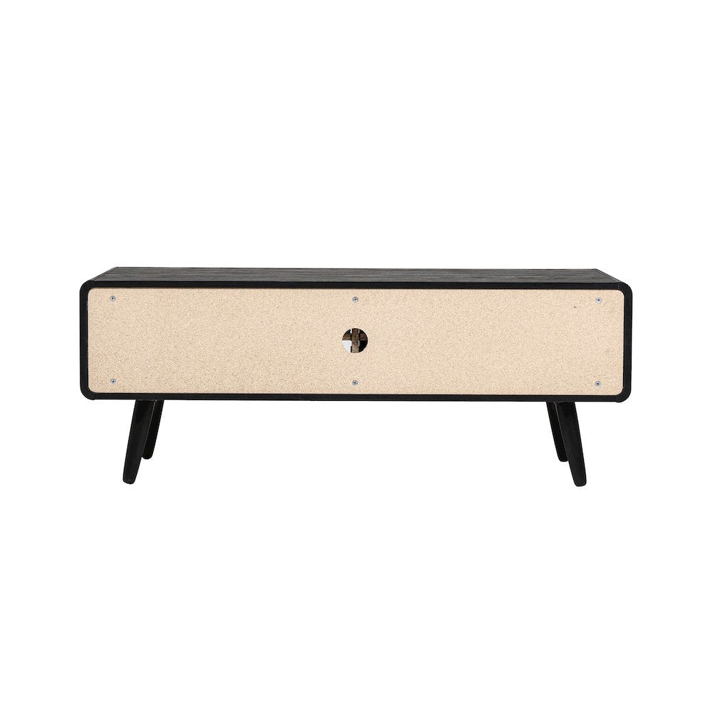 Wilson Slat Low TV Stand - 45.5"W x 14"D x 17.5"H - Black
