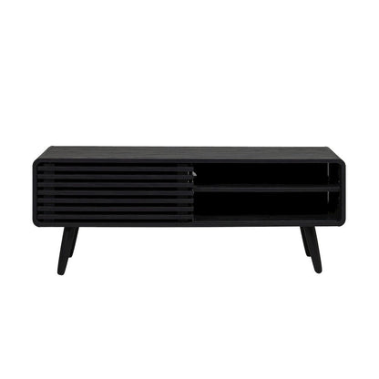 Wilson Slat Low TV Stand - 45.5"W x 14"D x 17.5"H - Black