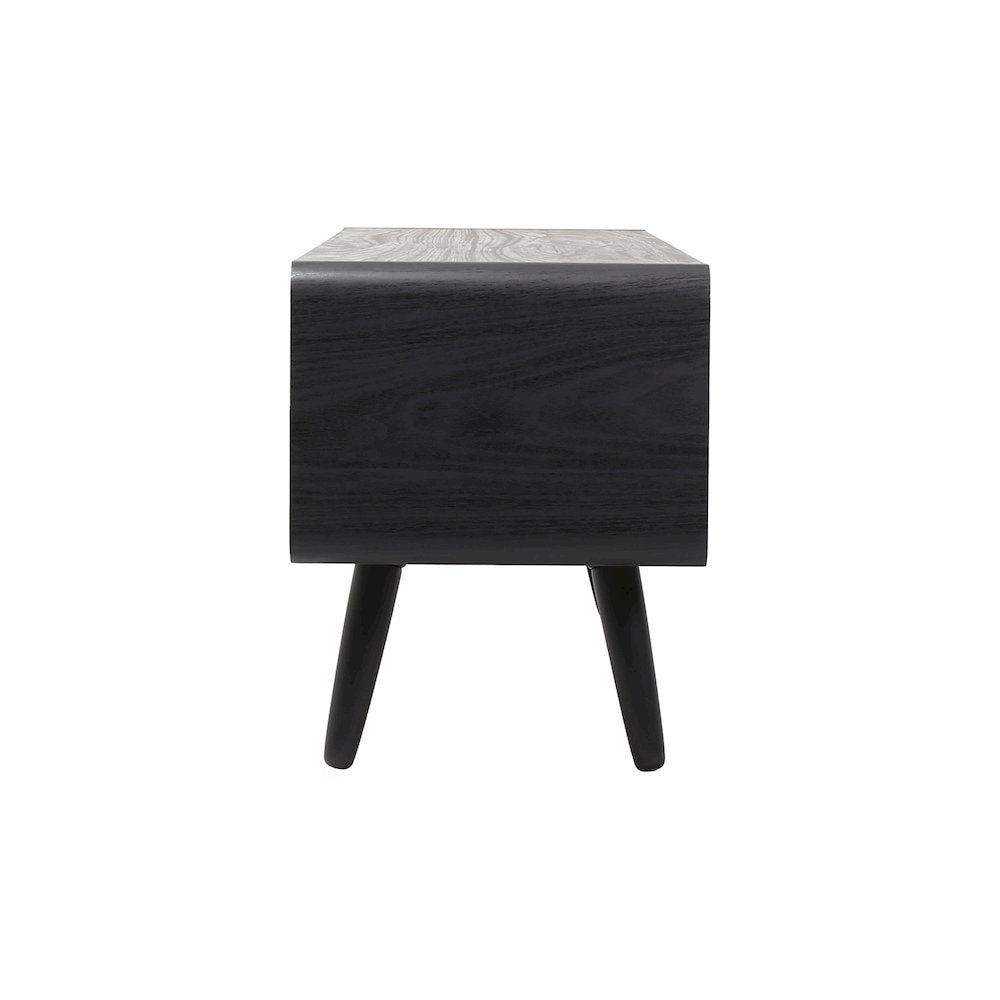 Wilson Slat Low TV Stand - 45.5"W x 14"D x 17.5"H - Black