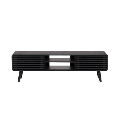 Wilson Slat Low TV Stand - 58"W x 14"D x 17.5"H - Black