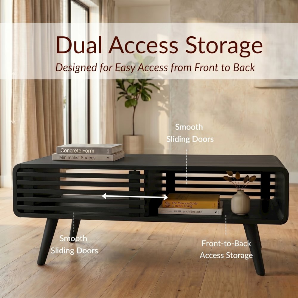 Wilson Slat Coffee Table - Black