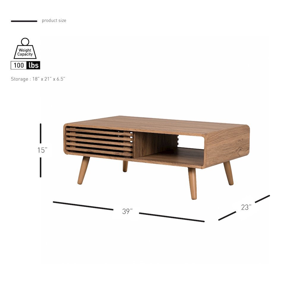 Wilson Slat Coffee Table - Terra Oak