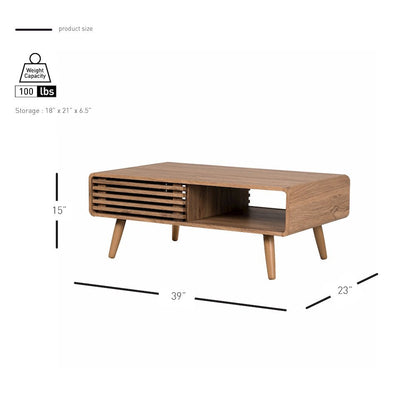 Wilson Slat Coffee Table - Terra Oak