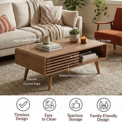 Wilson Slat Coffee Table - Terra Oak