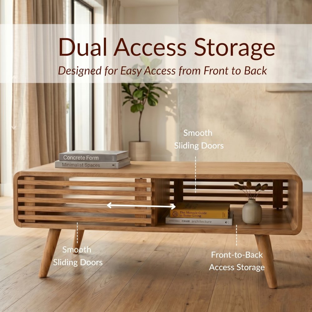 Wilson Slat Coffee Table - Terra Oak