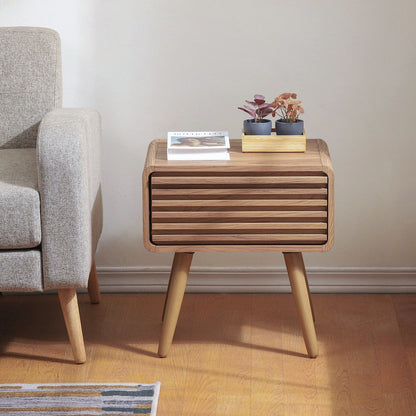Wilson Slat Accent Table - Terra Oak