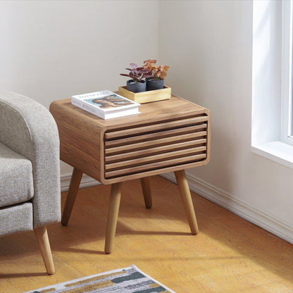 Wilson Slat Accent Table - Terra Oak