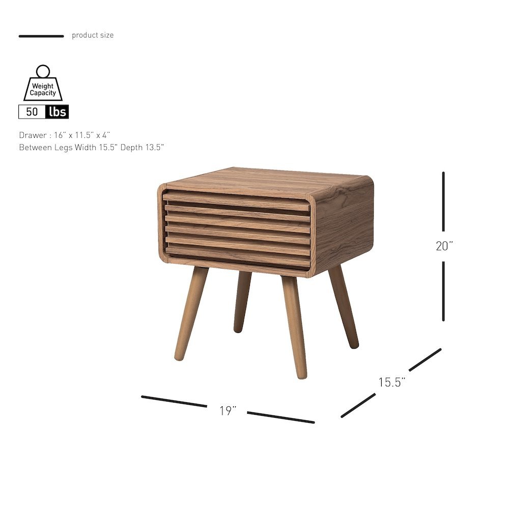 Wilson Slat Accent Table - Terra Oak