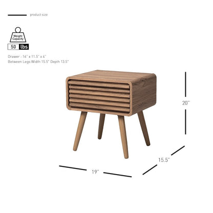 Wilson Slat Accent Table - Terra Oak