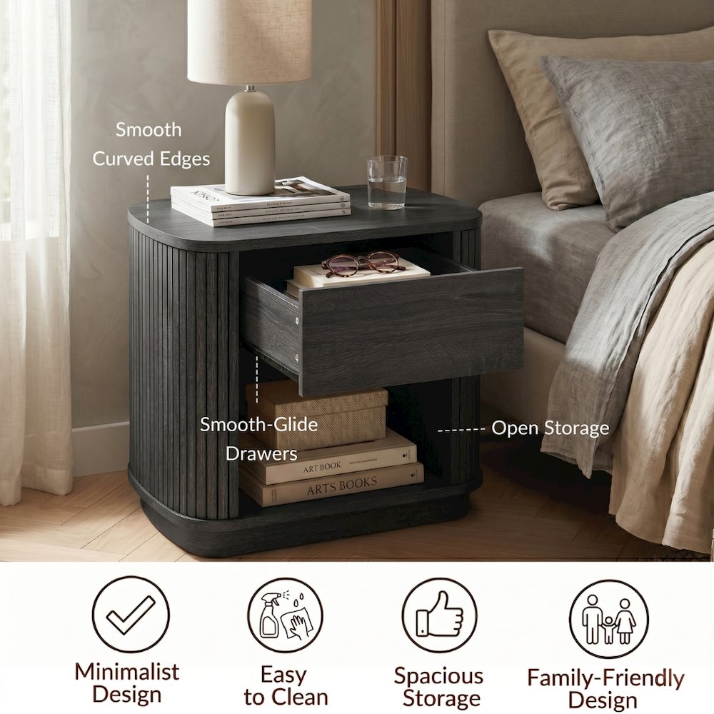 Wimberly Accent Table - Charred Black
