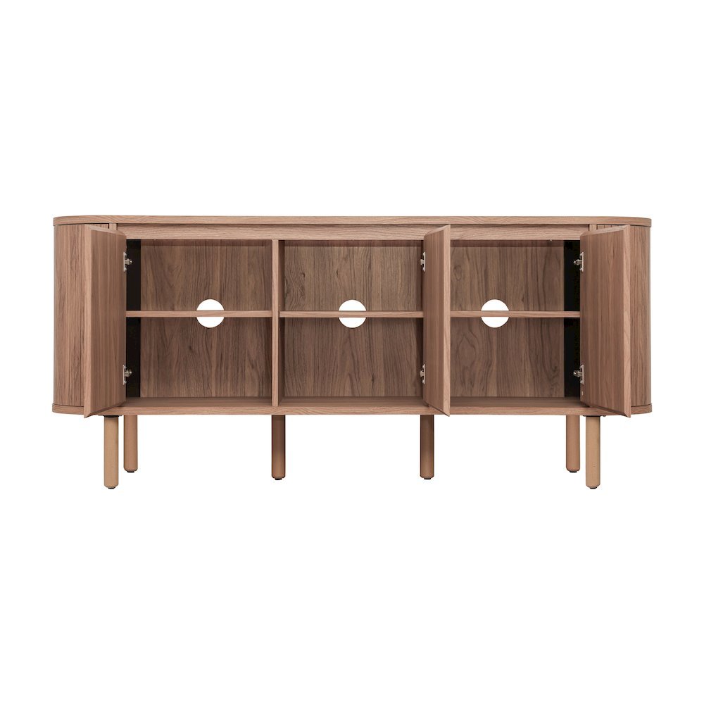 Wimberly 3-Door TV Stand - Terra Oak