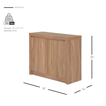 Larson 2-Door Cabinet - Terra Oak