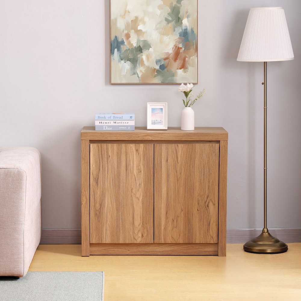 Larson 2-Door Cabinet - Terra Oak