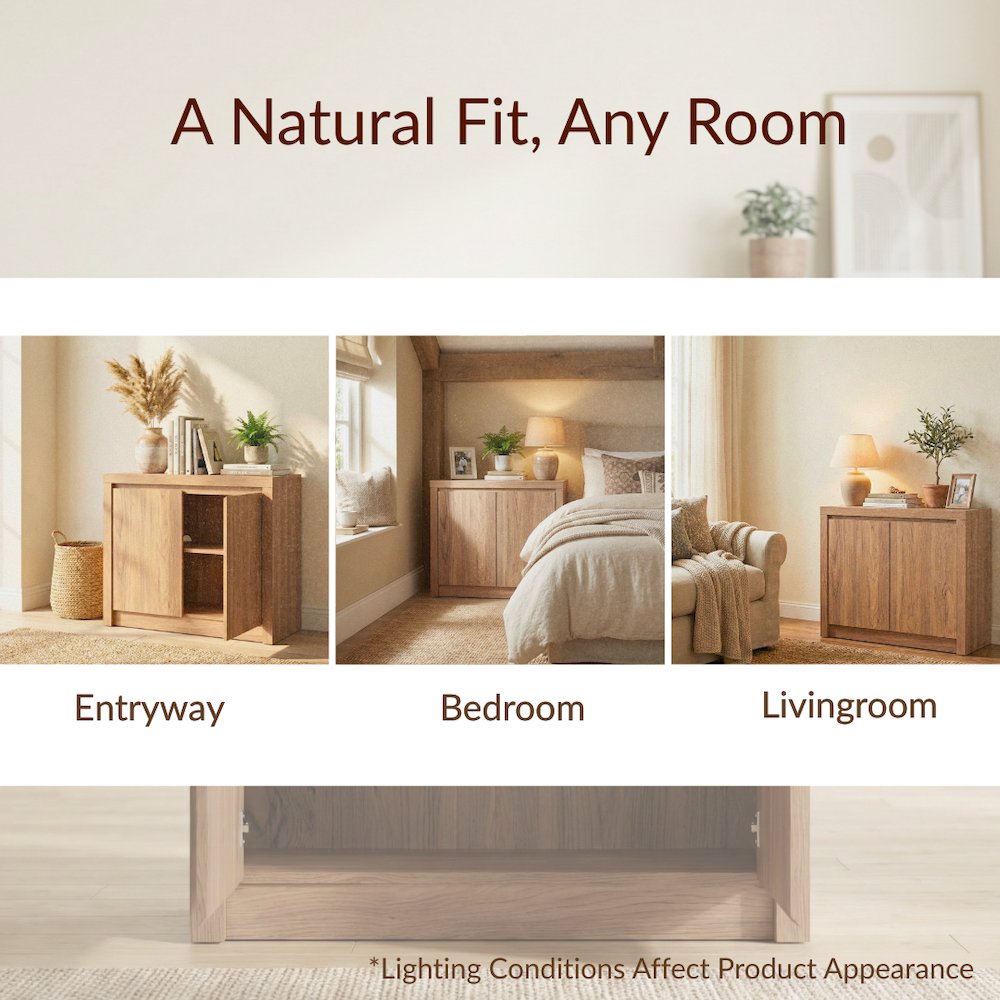 Larson 2-Door Cabinet - Terra Oak