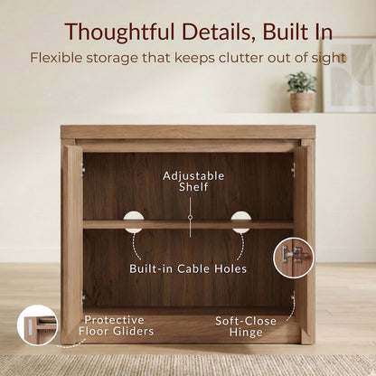 Larson 2-Door Cabinet - Terra Oak