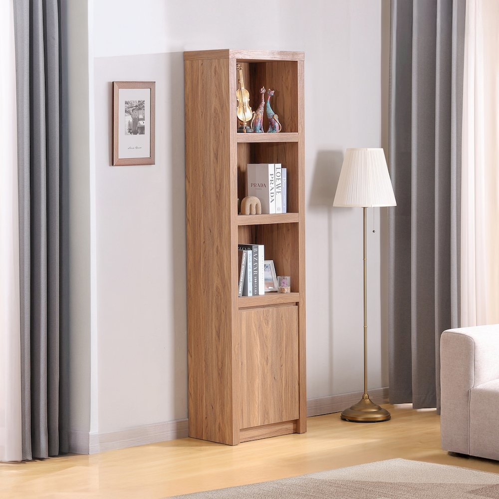 Larson Bookshelf with Cabinet - Terra Oak