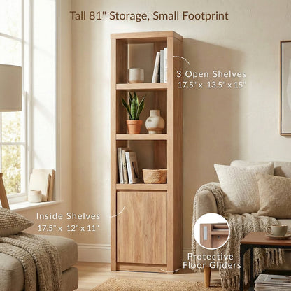 Larson Bookshelf with Cabinet - Terra Oak