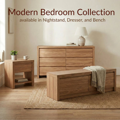 Larson Entryway Storage Bench - Terra Oak