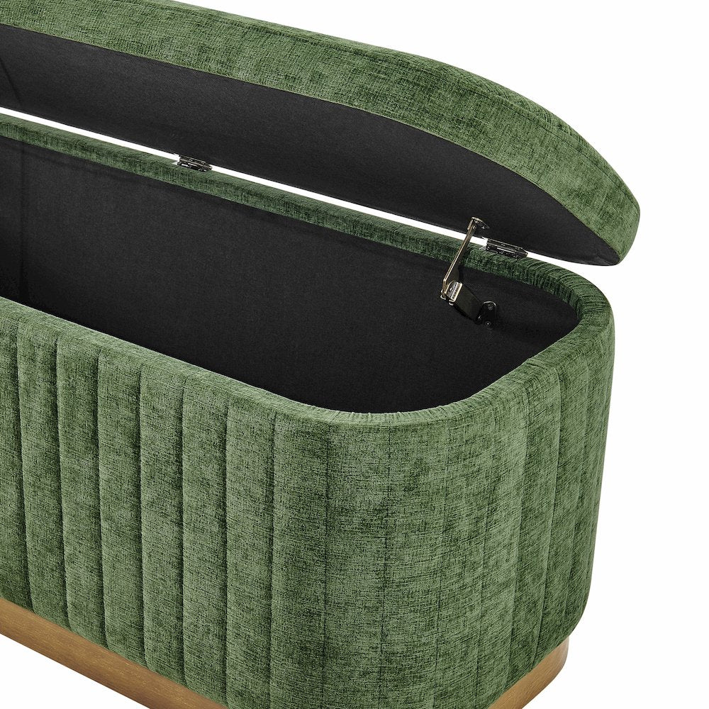 Clinton Chenille Storage Bench