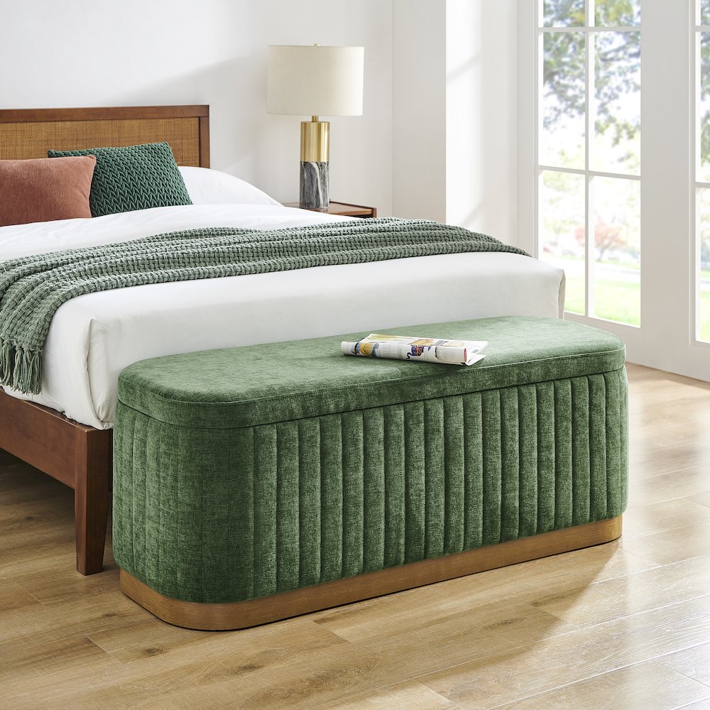 Clinton Chenille Storage Bench