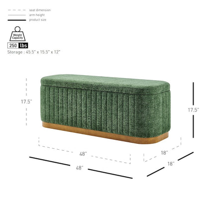 Clinton Chenille Storage Bench
