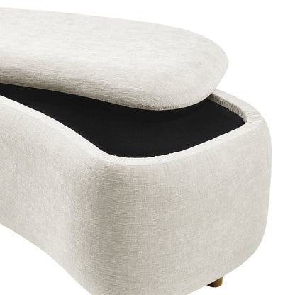 Leony Chenille Storage Bench