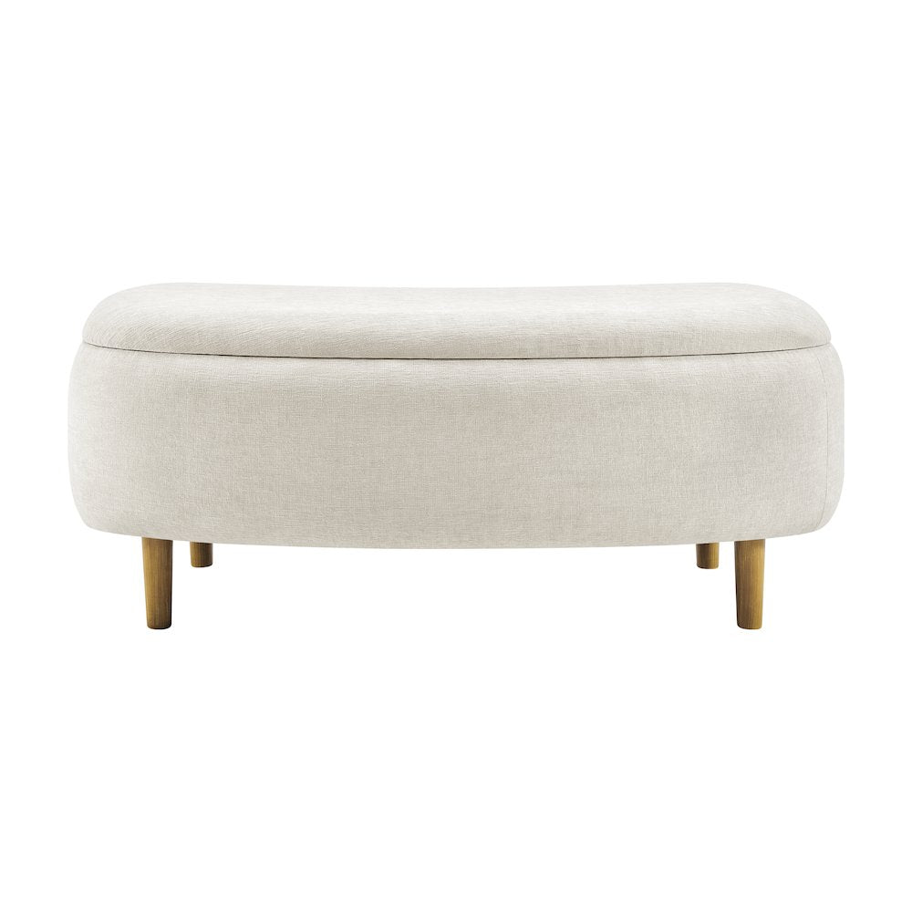 Leony Chenille Storage Bench