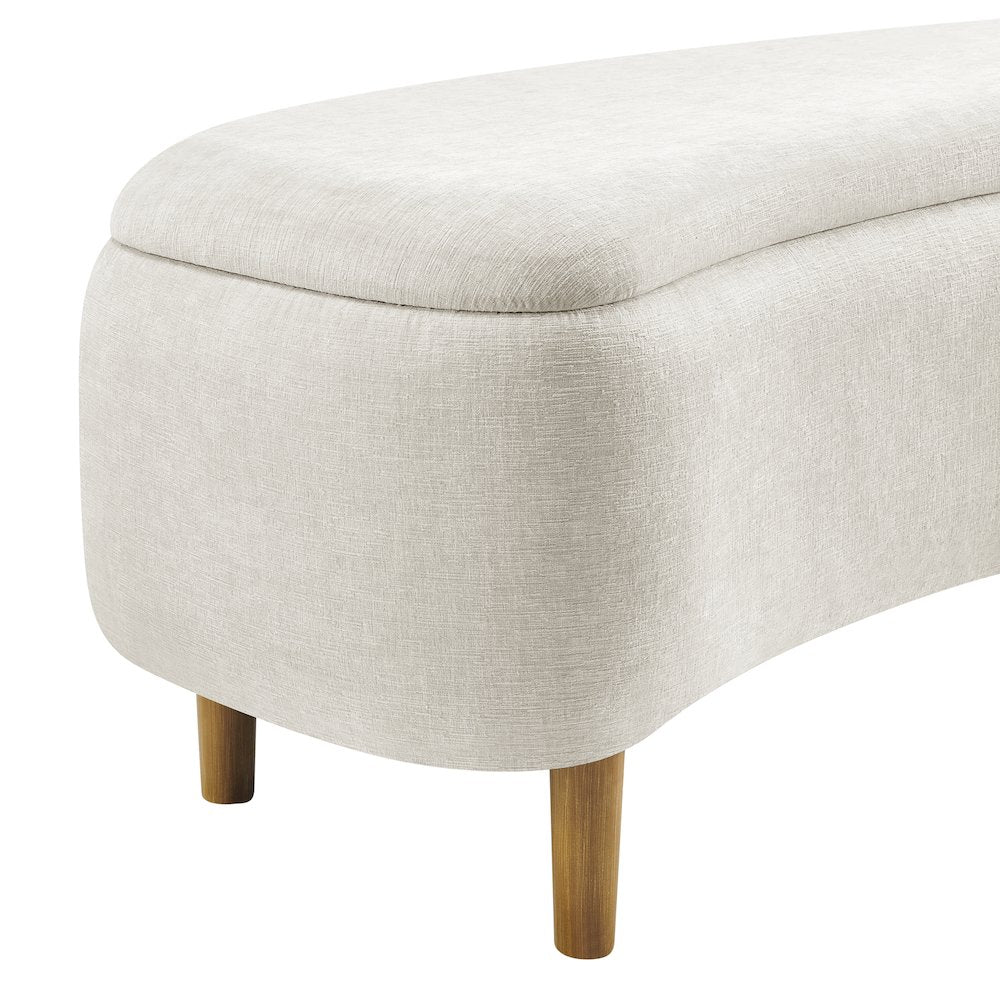 Leony Chenille Storage Bench