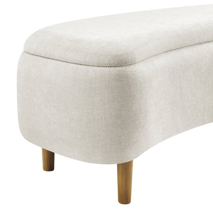 Leony Chenille Storage Bench