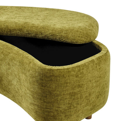 Leony Chenille Storage Bench