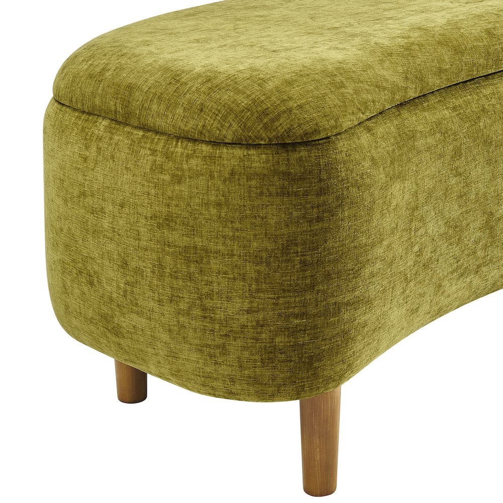 Leony Chenille Storage Bench