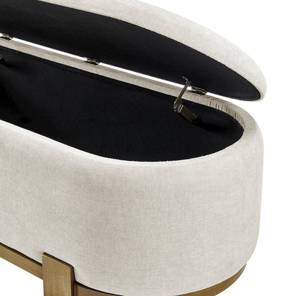 Ayleen Chenille Storage Bench