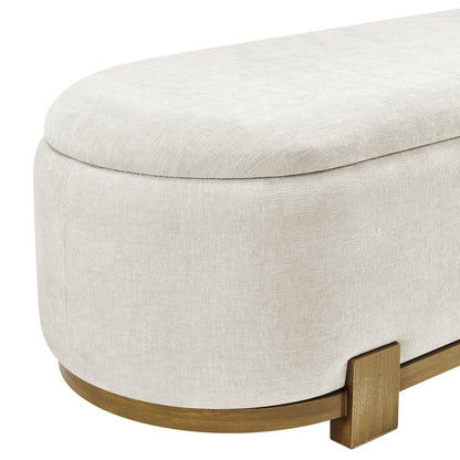 Ayleen Chenille Storage Bench