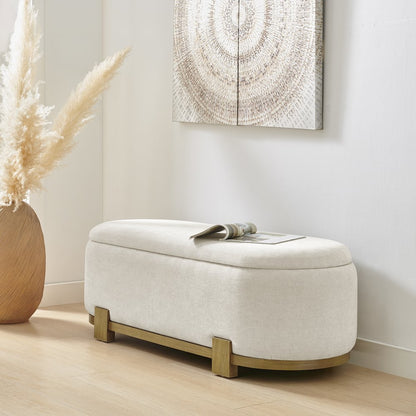 Ayleen Chenille Storage Bench