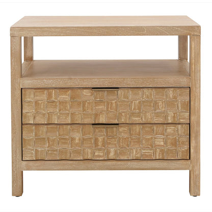 Terrena 2-Drawer Accent Table - Brushed Sand