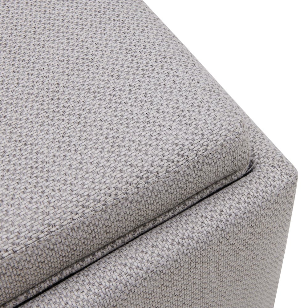 Cameron Fabric Square Storage Ottoman w/ tray