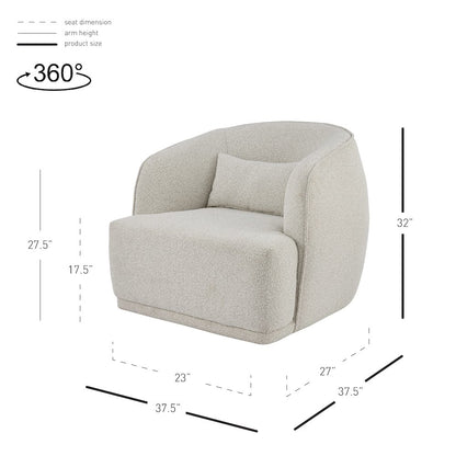 Steward Boucle Swivel Accent Chair
